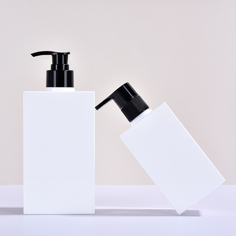 PETG right angle square lotion bottle shampoo shower gel hand soap press bottle washing and care bottle