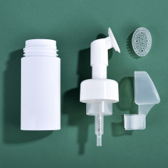 PET mousse foaming bottle silicone brush head cleansing facial cleanser foam bottle foaming bottle bubble bottle