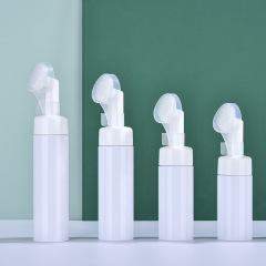 PET mousse foaming bottle silicone brush head cleansing facial cleanser foam bottle foaming bottle bubble bottle