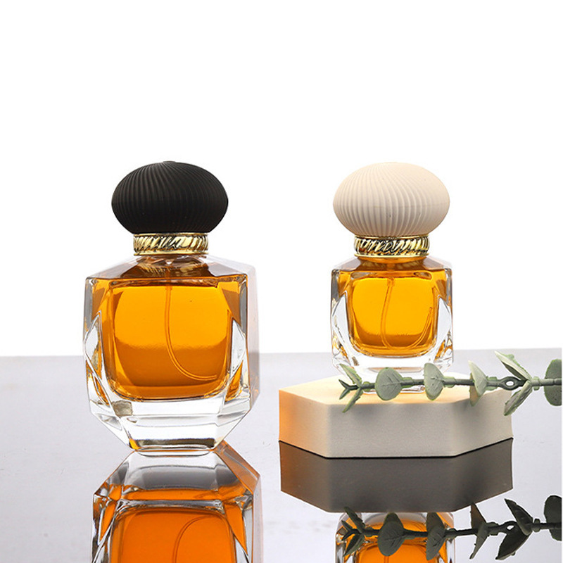 50ml octagonal cone perfume bottle bayonet special-shaped perfume spray bottle cosmetic glass bottle