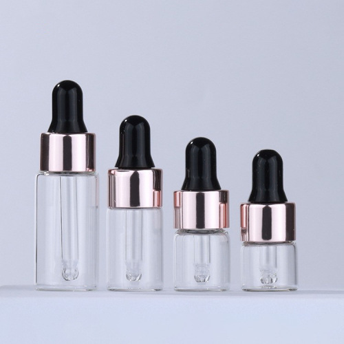 1ml2ml3ml5ml transparent small essential oil bottle rose gold small dropper bottle trial sample bottle