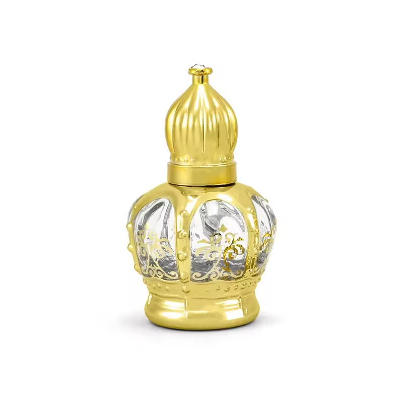 12ML light luxury crown perfume roller bottle palace style essential oil roller bottle glass perfume sub-bottle