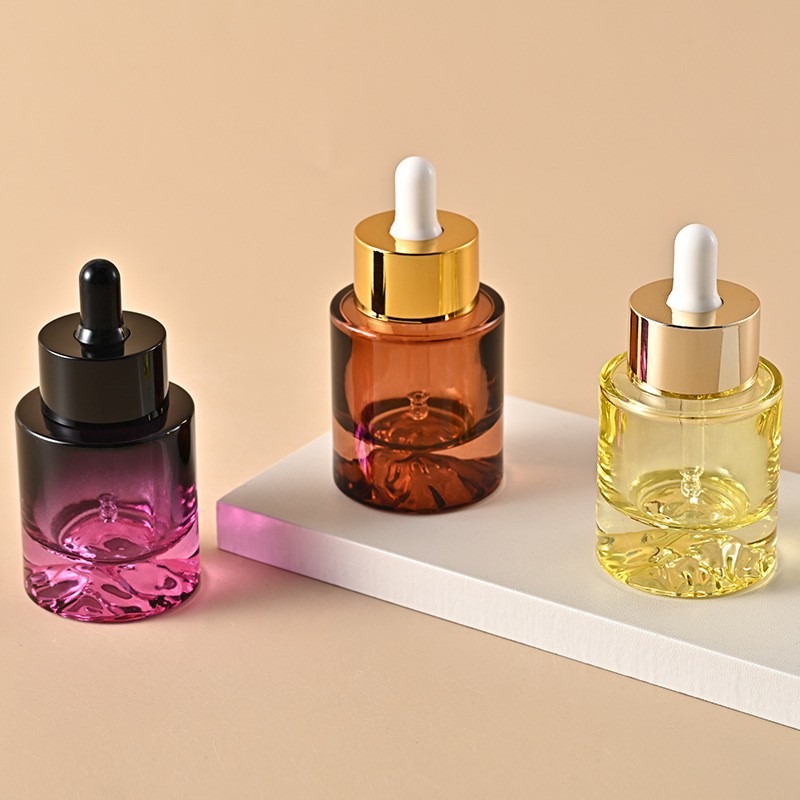 30ml volcano bottom dropper bottle gradient color essential oil bottle essence liquid cosmetic glass bottle