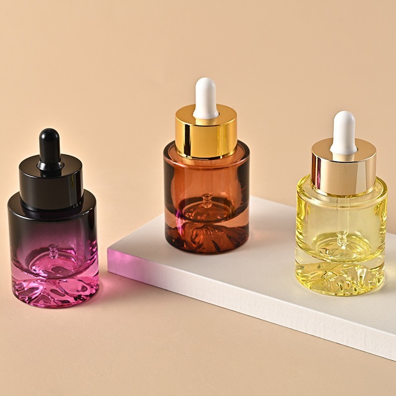 30ml volcano bottom dropper bottle gradient color essential oil bottle essence liquid cosmetic glass bottle