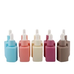 15ml30ml round shoulder skin care glass dropper bottle exquisite square macaron dropper liquid sub-bottle