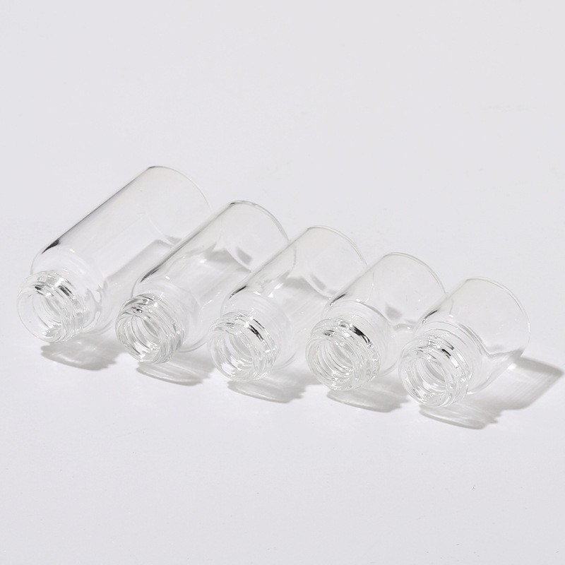 1-5ml transparent small essential oil bottle 2ml color anodized aluminum ring dropper bottle small sample bottle