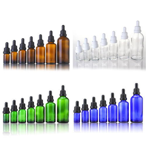 Brown essential oil bottle 20ml brown glass dropper bottle 30ml transparent essence bottle sample bottle