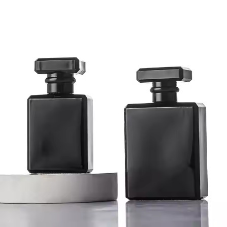 30ml bright black T-shaped perfume bottle 50/100ML matte black glass bayonet men's perfume spray bottle