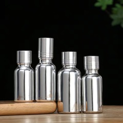Electroplating silver essential oil bottle 30ml50ml100ml glass dropper cosmetic sub-bottle press spray empty bottle