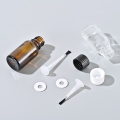 5~50ml brown brush cover essential oil bottle glass glue bottle nail polish bottle transparent brush bottle