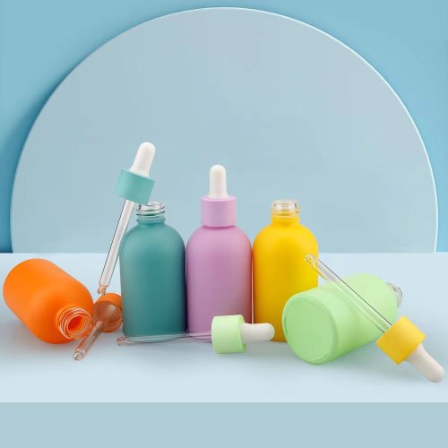 15ml30ml round shoulder skin care glass dropper bottle exquisite square macaron dropper liquid sub-bottle