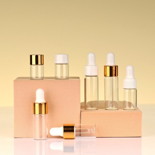 3-10ml brown glass dropper bottle transparent essential oil bottle 1ml trial sample bottle