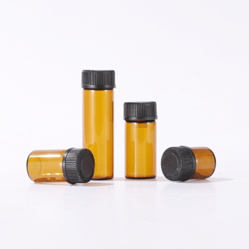 1ml 2ml 3ml brown essential oil bottle Taiwan cover essential oil bottle trial sample bottle