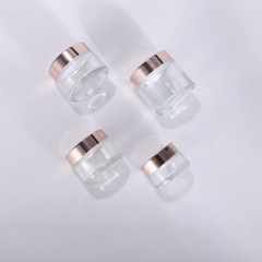 5-100g rose gold cream bottle 30g transparent mask eye cream bottle glass cream bottle travel packaging