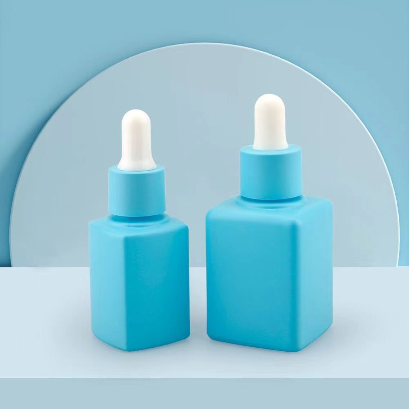 15ml30ml round shoulder skin care glass dropper bottle exquisite square macaron dropper liquid sub-bottle