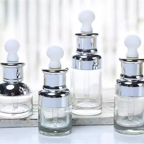 20ml shoulder sleeve essential oil bottle 30ml thick bottom dropper bottle 50ml essence cosmetic glass empty bottle