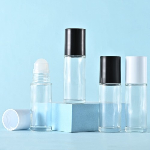 30ml transparent straight round ball bottle body massage essential oil ball bottle large ball antiperspirant bottle