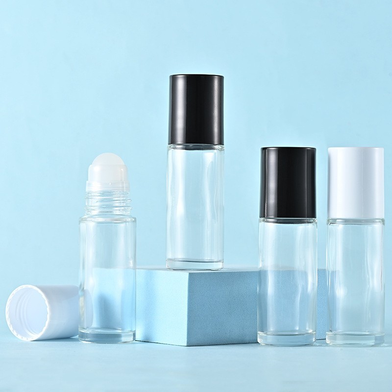 30ml transparent straight round ball bottle body massage essential oil ball bottle large ball antiperspirant bottle