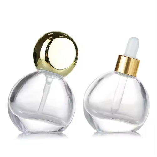 30ml small light bulb liquid foundation bottle irregular isolation cream glass essential oil bottle essence dropper bottle