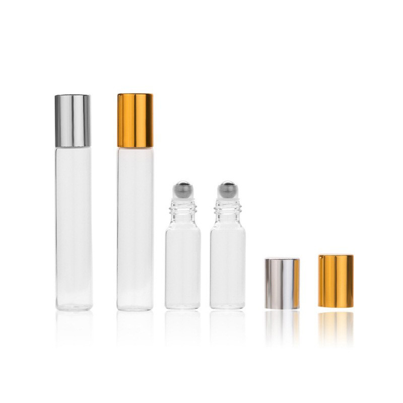 3-10ml brown transparent ball bottle glass roller bottle perfume essential oil pull tube bottle portable sub-bottle