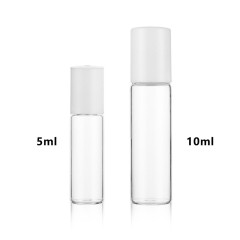 5ml 10ml transparent roller bottle massage oil roll-on bottle glass eye cream bottle essential oil bottle