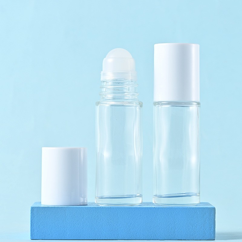30ml transparent straight round ball bottle body massage essential oil ball bottle large ball antiperspirant bottle