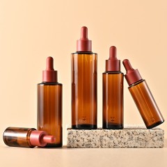 15-100ml brown cylindrical dropper bottle Essence liquid glass bottle 30ml brown essential oil bottle
