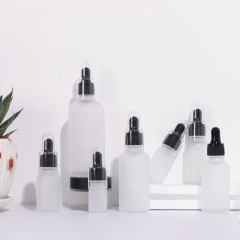 5-30ml transparent frosted dropper bottle 50ml essential oil bottle essence liquid glass bottle sub-bottle