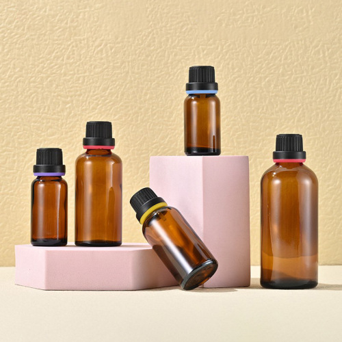 Brown essential oil bottle 5-100ML color big head anti-theft cover aromatherapy bottle perfume blending bottle