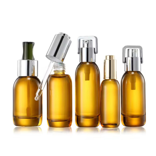 30ml-120ml basket cover lotion bottle 50ml thick bottom essence bottle cosmetic packaging material