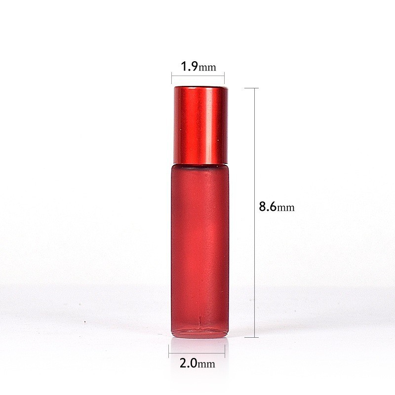 10ml colored glass roller bottle essential oil bottle perfume roller bottle cosmetics packaging bottle