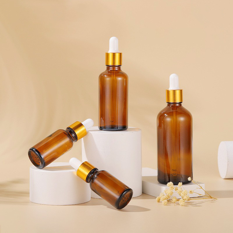 5-30ml brown essential oil bottle 50-100ml dropper bottle essence glass bottle travel bottle