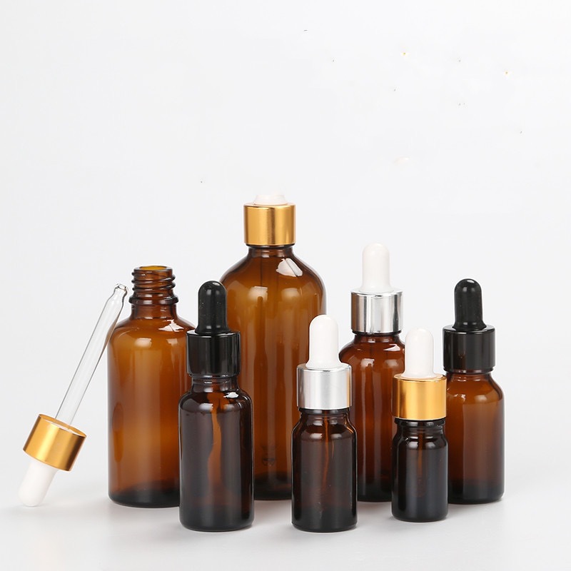 50ml100ml brown light-proof essential oil bottle essence glass dropper bottle cosmetic packaging empty bottle