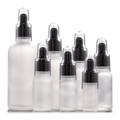 5-30ml transparent frosted dropper bottle 50ml essential oil bottle essence liquid glass bottle sub-bottle