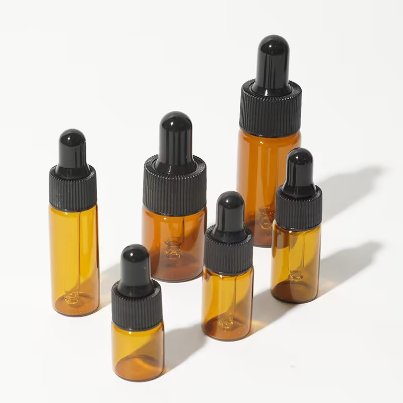 3ml brown glass dropper bottle 5ml essential oil bottle essence sample bottle cosmetics sub-bottle