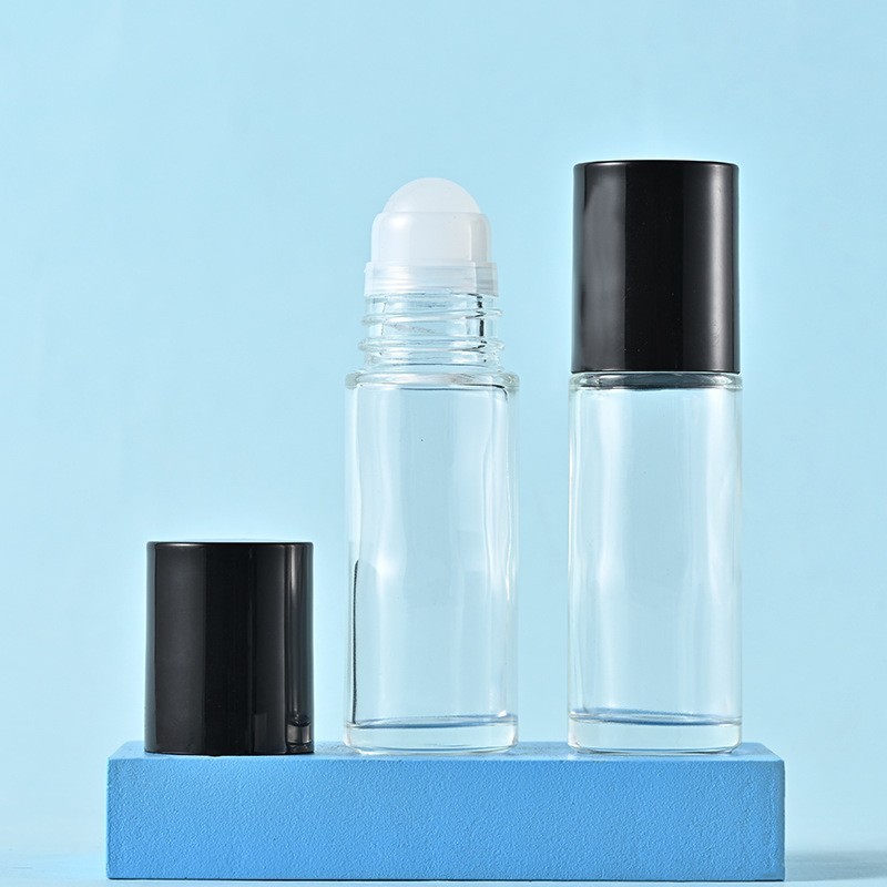 30ml transparent straight round ball bottle body massage essential oil ball bottle large ball antiperspirant bottle