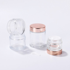 5-100g rose gold cream bottle 30g transparent mask eye cream bottle glass cream bottle travel packaging