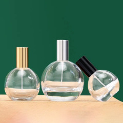 30ML high-value heart-shaped perfume bottle Transparent bayonet perfume spray bottle 50ml aromatherapy bottle