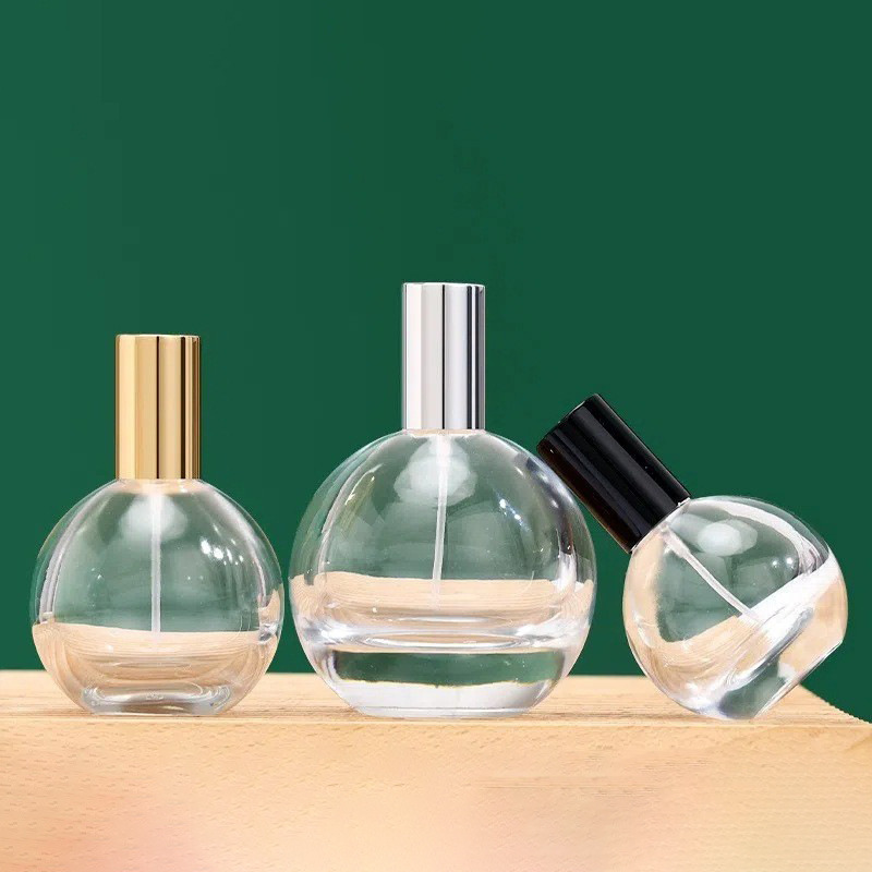 30ML high-value heart-shaped perfume bottle Transparent bayonet perfume spray bottle 50ml aromatherapy bottle