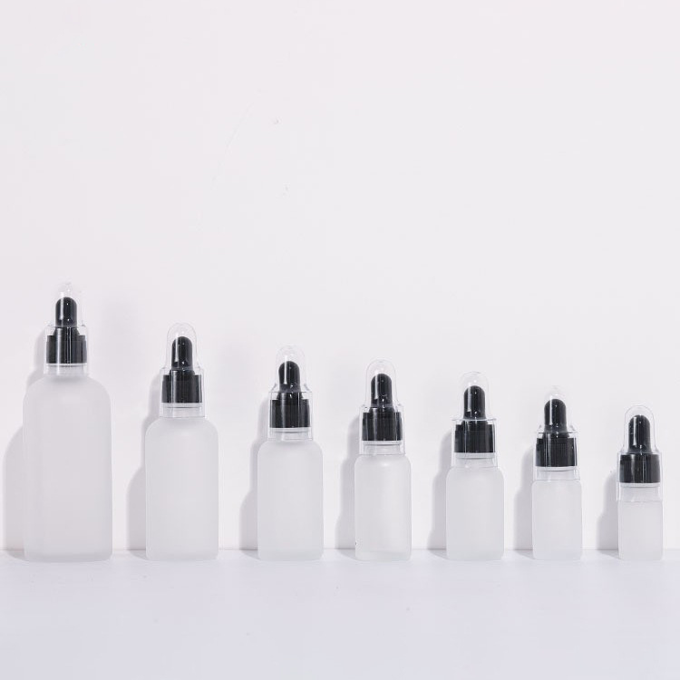 5-30ml transparent frosted dropper bottle 50ml essential oil bottle essence liquid glass bottle sub-bottle