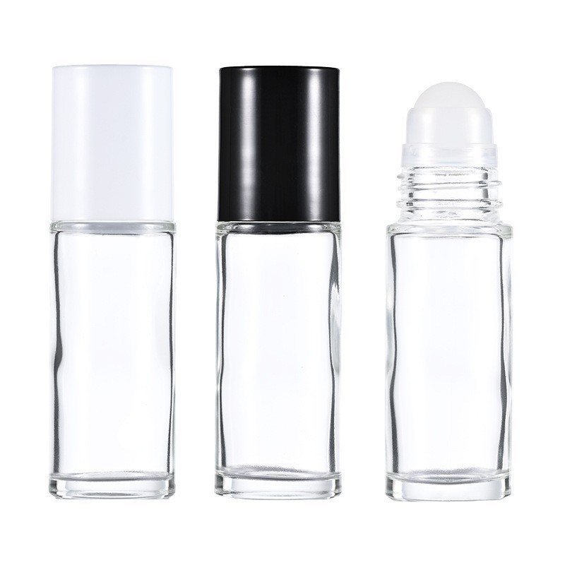 30ml transparent straight round ball bottle body massage essential oil ball bottle large ball antiperspirant bottle