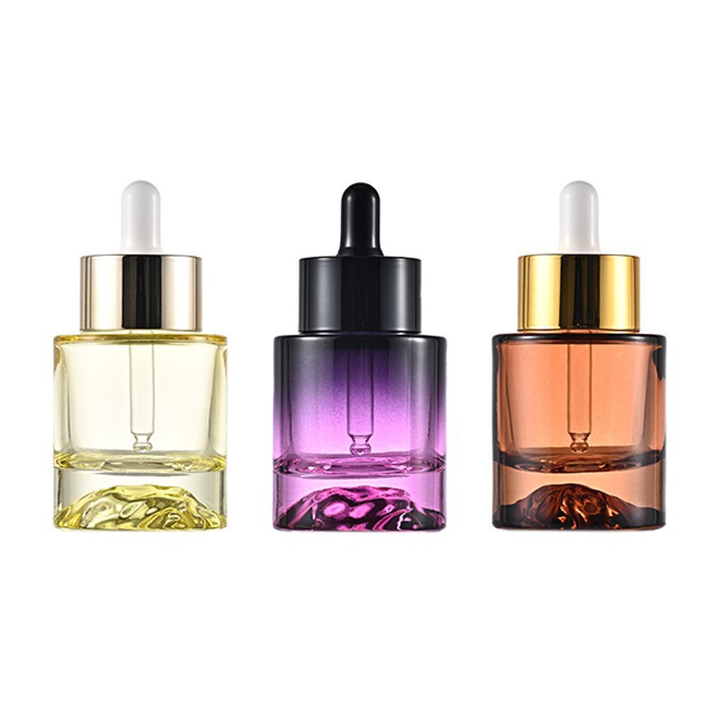 30ml volcano bottom dropper bottle gradient color essential oil bottle essence liquid cosmetic glass bottle