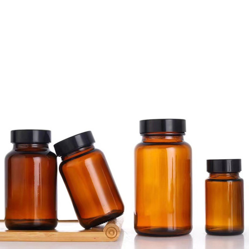 60-500ml brown capsule bottle, light-proof glass wide-mouth bottle, health care product bottle