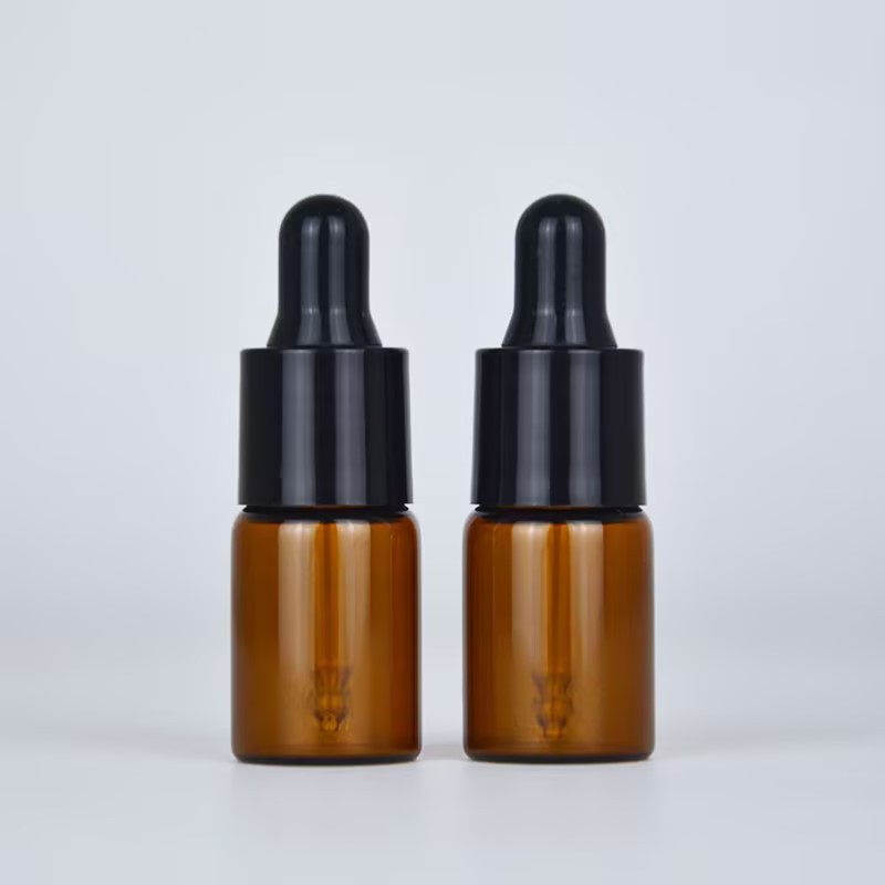 3ml brown glass dropper bottle 5ml essential oil bottle essence sample bottle cosmetics sub-bottle