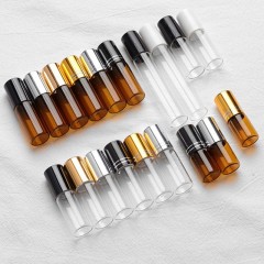 3-10ml brown transparent ball bottle glass roller bottle perfume essential oil pull tube bottle portable sub-bottle
