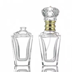 60ML high-end crown perfume bottle transparent thick bottom perfume spray bottle glass essential oil bottle