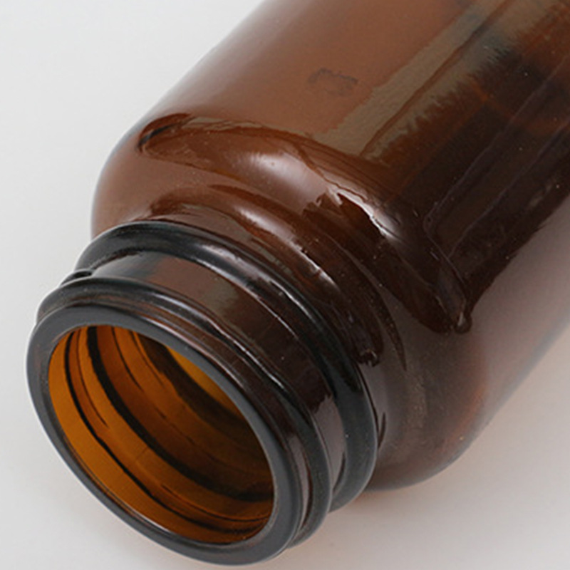 60-500ml brown capsule bottle, light-proof glass wide-mouth bottle, health care product bottle