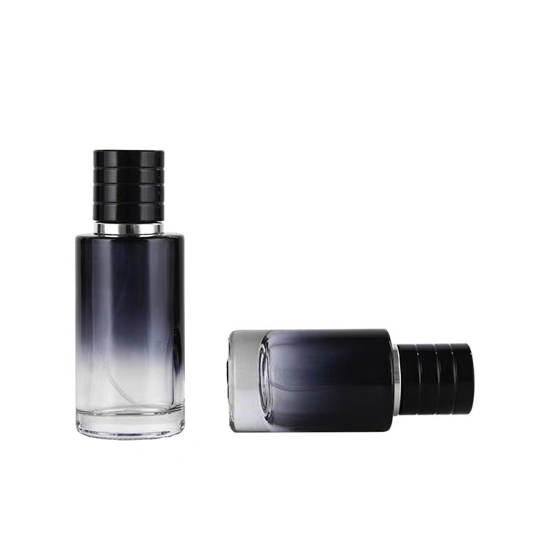 30ml50ml push perfume spray bottle gradient color screw mouth glass cosmetic spray bottle