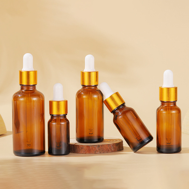 5-30ml brown essential oil bottle 50-100ml dropper bottle essence glass bottle travel bottle