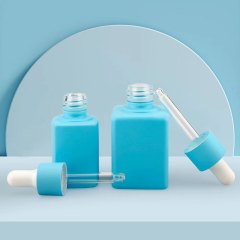 15ml30ml round shoulder skin care glass dropper bottle exquisite square macaron dropper liquid sub-bottle
